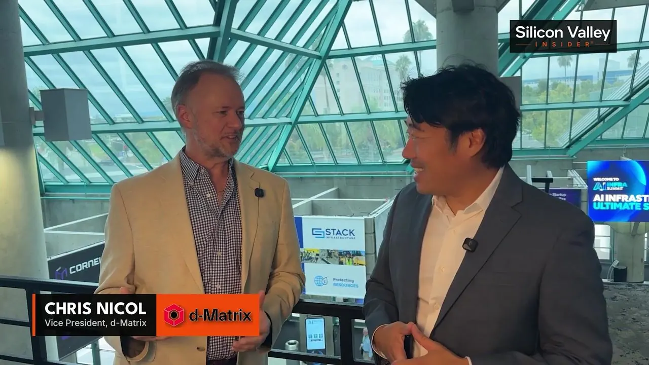 Chris Nicol of d-Matrix in the AI Infra Summit media zone